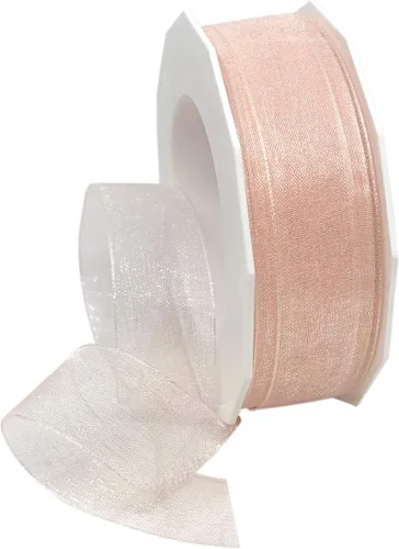 Miniatura 50 de Morex Ribbon 91803/100-609 Cinta de nailon Organdy, 5/8 pulgadas por 100 yardas, color rojo