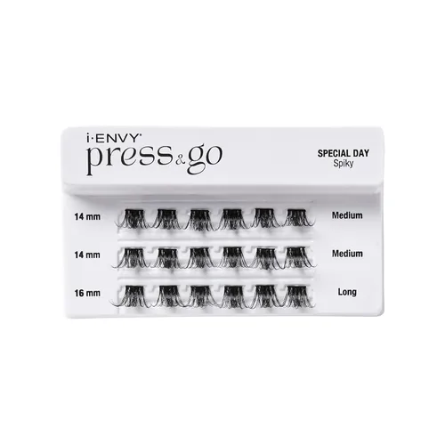 Miniatura 2 de i-ENVY - Pestañas autoadhesivas Press&Go, no necesitan pegamento, pestañas postizas de fácil aplicación, pestañas a presión de 1 paso, sin daños ni