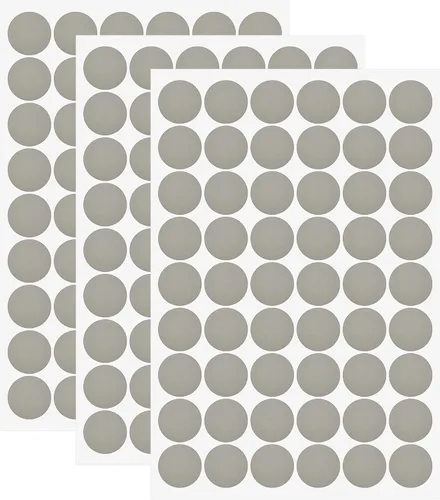 Miniatura 12 de 162 calcomanías autoadhesivas de PVC para agujeros de tornillo, 3 hojas de plástico, cubierta texturizada a prueba de polvo e impermeable, 0.827 in