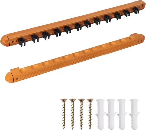 Miniatura 9 de GSE Games & Sports Expert 2-Piece 6/8/12 Billiard Pool Cue Rack Wall Mounted Holders, Billiard Cue Sticks Wall Rack Set