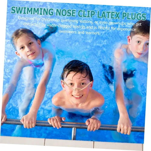 Miniatura 7 de Toddmomy Clip de nariz para natación, tapones para la nariz, clips de nariz con cuerda elástica para hombres y mujeres, almohadillas elásticas
