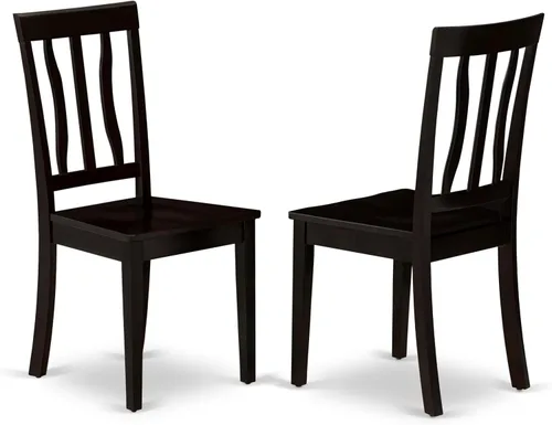Miniatura 5 de East West Furniture PFAN6-CAP-W - Juego de comedor de 6 piezas que contiene una mesa de comedor cuadrada con hojas de mariposa y 4 sillas de cocina