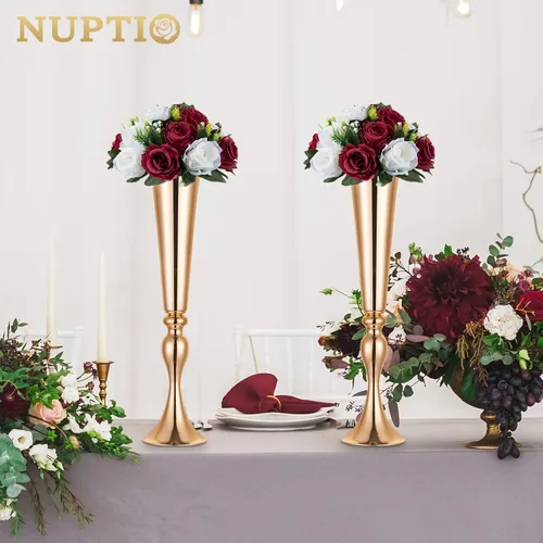 Miniatura 15 de NUPTIO Centros de mesa de flores para mesas de boda: arreglo de bolas de flores artificiales rosa y blanco para bodas, fiestas, 2 piezas de rosas