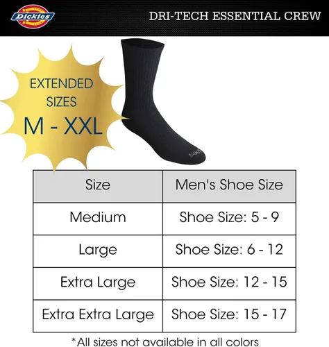Miniatura 3 de Dickies Men's Dri-tech Essential Moisture Control Crew Socks Multipack