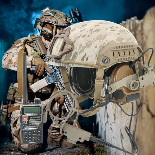 Miniatura 6 de HEARFALCOM Auriculares tácticos Comta III Casco táctico Adaptador de riel ARC Edición no militar Cancelación de ruido Pickup Auriculares de disparo