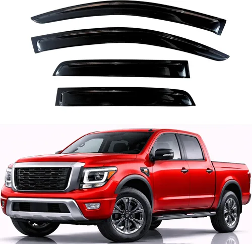Miniatura 118 de KPY Visor de ventana compatible con Hyundai Tucson 2021-2025, 4 piezas de deflector de ventilación para ventana lateral, estilo Mugen, protector