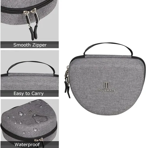 Miniatura 3 de Tourmate Funda de viaje rígida para auriculares Skullcandy Crusher Evo sobre la oreja/auriculares HROEENOI JZ02/Anker Soundcore Life Q20 Auriculares
