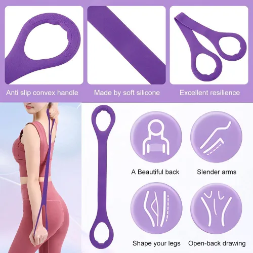 Miniatura 7 de 21 bandas de resistencia de fitness con tirador de tobillo de pedal, equipo de entrenamiento de fuerza de cuerpo completo para gimnasio en casa