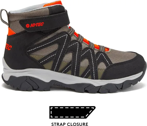Miniatura 2 de HI-TEC Ravus Blast Mid - Botas de senderismo para niños, sin atar, ligeras, transpirables, para exteriores, tallas 1 a 7