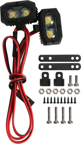 Miniatura 6 de INJORA Luces LED para rastreador RC para Axial TRX-4 TRX6 SCX10 90046 Wraith Redcat Gen8 1/10 RC Crawler Car, 4