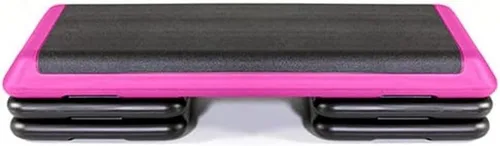 Miniatura 11 de La Plataforma de Ejercicio STEP Original, Escalón de Tamaño de Gimnasio para Ejercicio en Casa con 4 Elevadores Apilables para Ajustes de Altura Gris