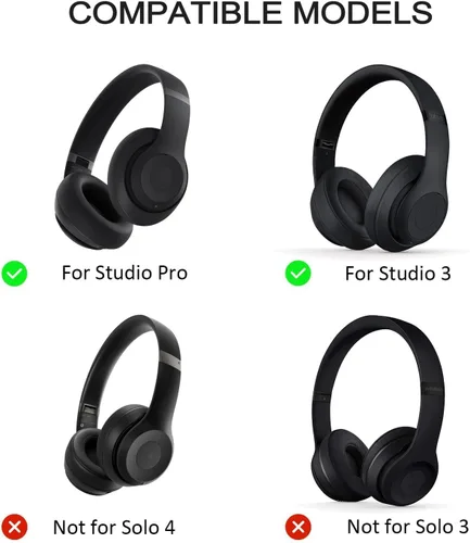 Miniatura 2 de Studio Pro - Piezas de repuesto para diadema compatibles con Beats Studio Pro 2023 (modelo A2924)/Studio 3 (modelo A1914), accesorios de reparación