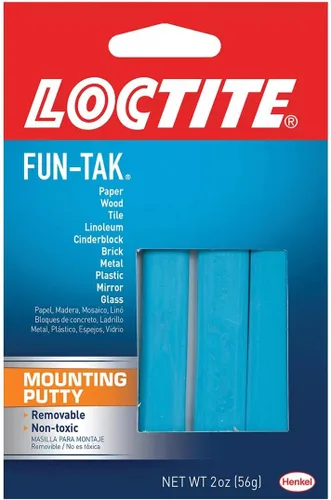 Loctite 1087306 – 12 paquetes de montaje fun-tak Putty, 2-Ounce, caso de 12, Azul