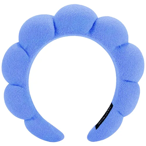Miniatura 11 de AOENJIE Diademas de spa para lavar la cara o maquillaje, diademas de burbuja de esponja para el cuidado de la piel, diadema de tela de rizo