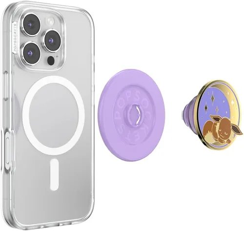 Miniatura 4 de PopSockets Agarre para teléfono MagSafe con soporte, soporte magnético, parte superior intercambiable, sujeción segura para fundas MagSafe