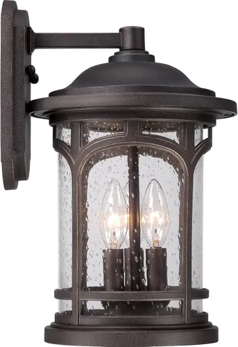 Miniatura 7 de Quoizel MBH8409PN - Aplique de pared para exteriores, 3 luces, 180 vatios, bronce paladiano (15 pulgadas de alto x 9 pulgadas de ancho)