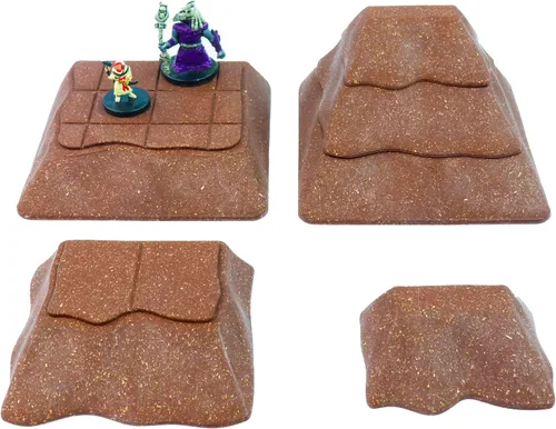 Dirt Cheap Dungeons - Kit de rampa de suciedad | Modular y personalizable | Moldeado por inyección para una durabilidad superior | Accesorios TTRPG