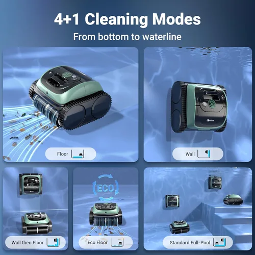 Miniatura 7 de (Actualización 2026) WINNY POOL CLEANER C1 para piscina enterrada y sobre el suelo, limpieza 4 en 1 de pared y línea de flotación de hasta 1,614