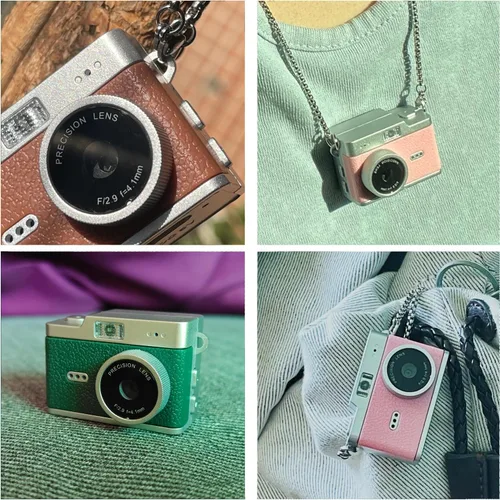 Miniatura 3 de Cámara digital con llavero, mini cámara digital con tarjeta de 32 GB, grabación de video, dijes para bolsa, micro cámara compacta para el pulgar