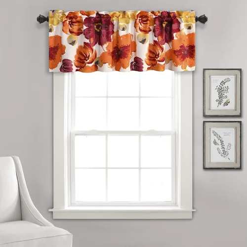 Miniatura 25 de Lush Decor Leah - Juego de 2 paneles de cortinas para oscurecer la habitación, 84 x 52 pulgadas, rojo/naranja