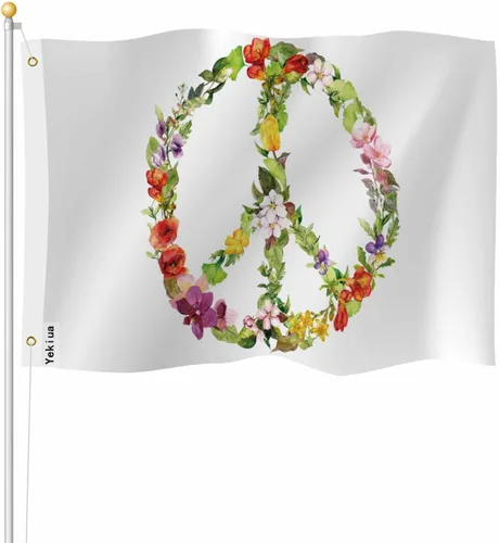 Miniatura 13 de Yekiua Bandera de conejo de Pascua, huevos de 3 x 5 en hierba verde con margaritas, flores resistentes a la decoloración UV, color vivo, cabecera