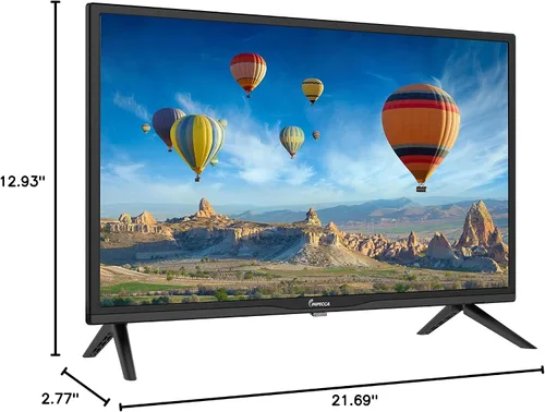Miniatura 5 de Impecca Monitor de TV LED HD de 24 pulgadas TL2400H Energy Star Slim Design 720p, altavoces integrados con múltiples entradas HDMI, puertos USB