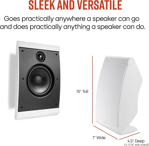 Miniatura 4 de Polk Audio OWM3 - Altavoces de pared y estantería El altavoz versátil de más alto rendimiento Rejillas pintables (par, blanco) y canal central