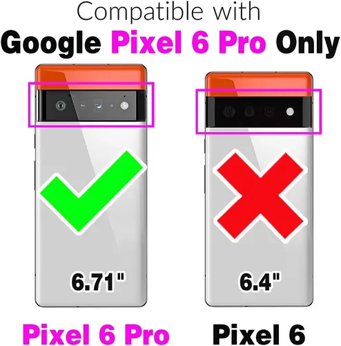 Miniatura 2 de Asuwish Funda de teléfono para Google Pixel 6 Pro, híbrida, resistente, a prueba de golpes, dura, a prueba de caídas, cuerpo completo, resistente