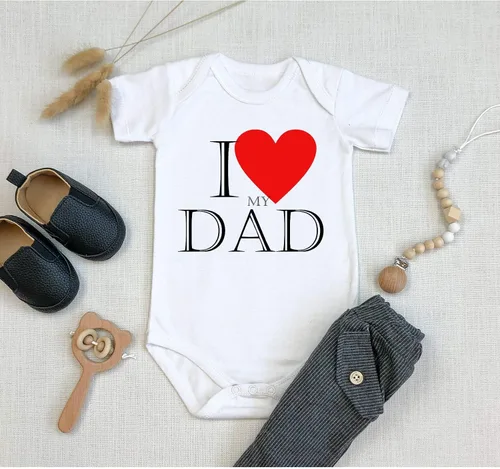 Miniatura 3 de TripleBDesigns I Love My Dad Body lindo bebé de una pieza para el día del padre