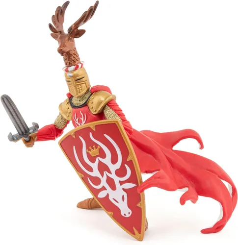 Miniatura 4 de Papo Figura de la era medieval, caballero ciervo rojo