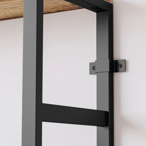Miniatura 5 de IRONCK Estanterías y librerías, estante de 80cm de ancho, estantería de escalera de 5 niveles, 50kg/estante, estilo industrial vintage, estantería