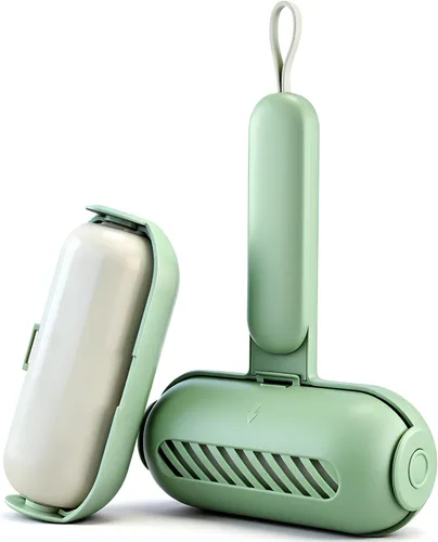 Sliner Paquete de 2 rodillos reutilizables para pelos de mascotas, rodillo adhesivo lavable de silicona, portátil, removedor de pelusas, limpiador
