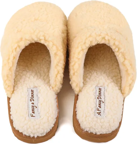 Miniatura 4 de Women's Fuzzy Plush Shearling Scuff Mule Slipper with Cozy Memory Foam, Slip-on Sherpa House Shoes