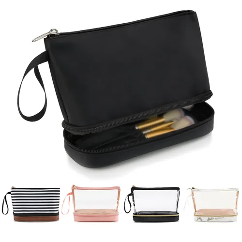 Miniatura 9 de Ethereal Bolsa de maquillaje de viaje, bolsa de cosméticos transparente, organizador de maquillaje, bolsa de aseo aprobada por la TSA, bolsa