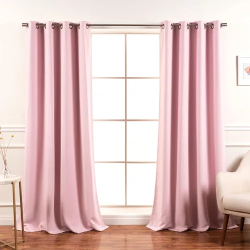 Miniatura 23 de Best Home Fashion Cortinas Opacas 2 Paneles - Tratamiento de Ventana con Aislamiento Térmico Premium Cortinas Opacas para Dormitorio - Parte Castaño