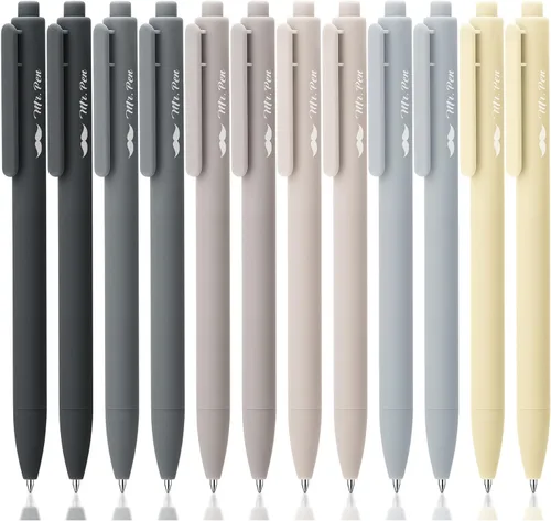 Miniatura 10 de Mr. Pen - Bolígrafos de gel retráctiles, paquete de 12, secado rápido, bolígrafos de gel de punta fina de 0.7mm, bolígrafos retráctiles, bolígrafos