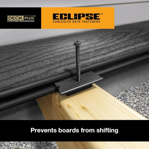 Miniatura 6 de Deck Plus Eclipse - Sujetadores ocultos, tornillos de cubierta, tornillos para madera, acero inoxidable, negro, paquete de 360