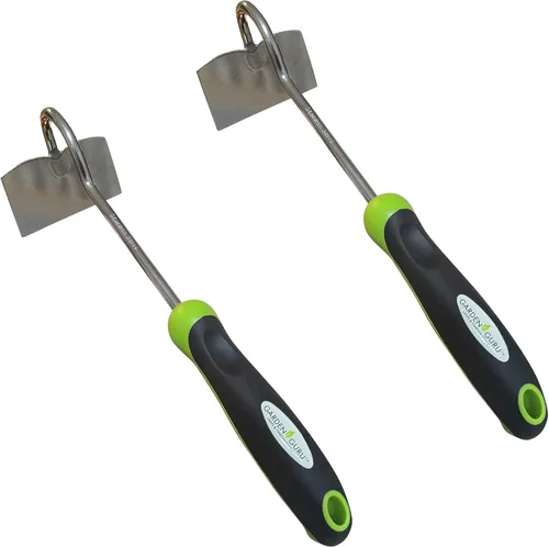 Miniatura 8 de Garden Guru - Herramienta cultivadora de azada de mano, acero inoxidable para una máxima resistencia, resistente a la corrosión, mango ergonómico