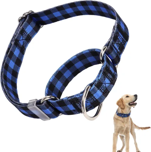 Miniatura 21 de Collar Martingale para perros, ajustable, de nailon suave, con diseño de bosque, para perros pequeños, medianos y grandes, collar de entrenamiento 3