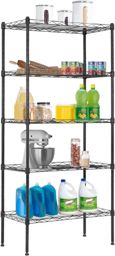 Miniatura 13 de BestOffice Estantería de 5 repisas de alambre para garaje, estante de alambre NSF, estantes de almacenamiento de metal de gran resistencia, altura