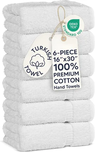 Miniatura 129 de Chakir Turkish Linens - Toallas turcas de 100% algodón, suaves y absorbentes (4 paños, color gris)