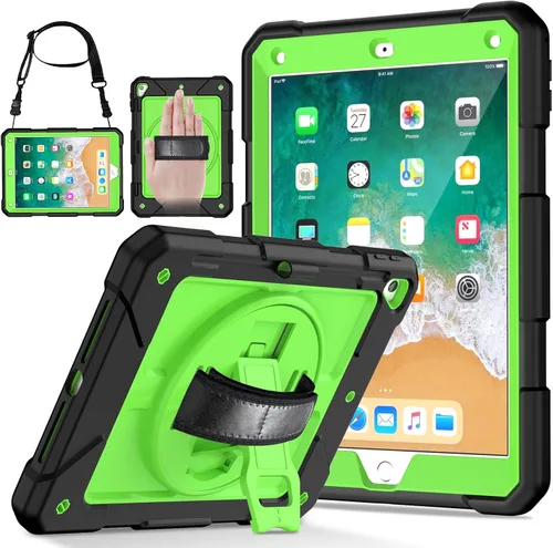 Miniatura 13 de LTROP Funda Protectora para iPad de 6ª/5ª Generación y iPad Air 2, Funda para iPad de 9.7 Pulgadas con Correa para el Hombro, Soporte