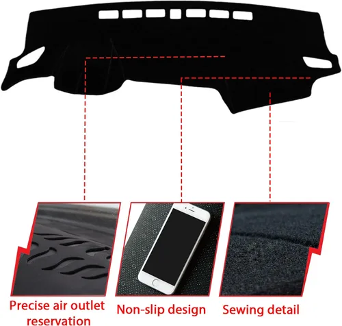 Miniatura 2 de Funda para salpicadero, alfombrilla, almohadilla antideslizante personalizada, compatible con Hyundai Elantra 2017 2018 2019 2020, protector solar