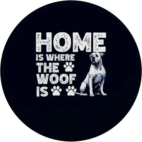 Miniatura 3 de Home is Where The Woof Is Dogo Argentino Dog Funny Dogs Fans PopSockets Standard PopGrip
