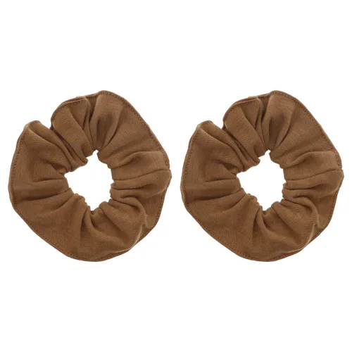 Miniatura 30 de Set of 2 Large Solid Scrunchies (Beige)
