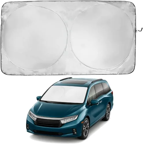 Miniatura 92 de Kinder Fluff Parasol para parabrisas Protección solar reflectante patentada para automóvil, certificado 99% de bloqueo UVR, interior fresco