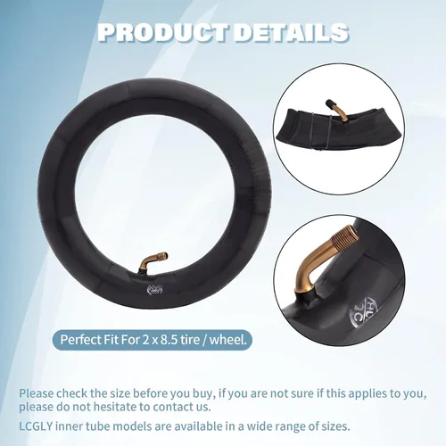 Miniatura 7 de Tubo interior de neumático resistente de 2 x 8.5 pulgadas, compatible con motos, motos, carretillas, cortacéspedes, camiones de mano, carros