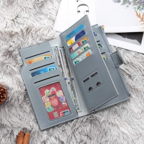 Miniatura 10 de Loveje - Billeteras personalizadas para mujer, de piel sintética, con grabadas fotográficas, triple pliegue, tarjeta de crédito, cartera larga