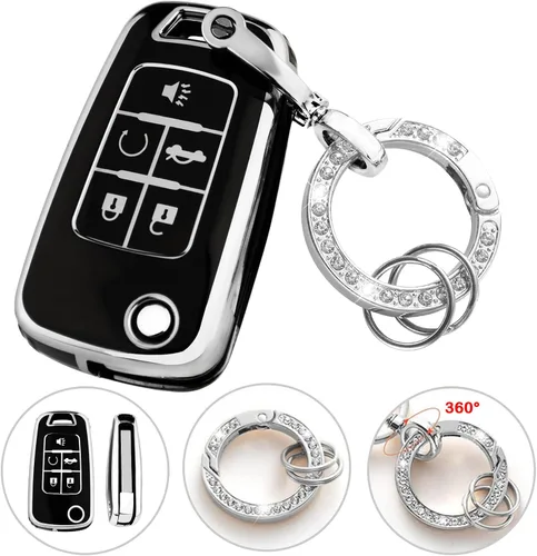 Miniatura 61 de XIYANG TRADE Funda para llavero Chevy con llavero, funda de TPU suave para llave de protección completa para Camaro Cruze Equinox Malibu Impala