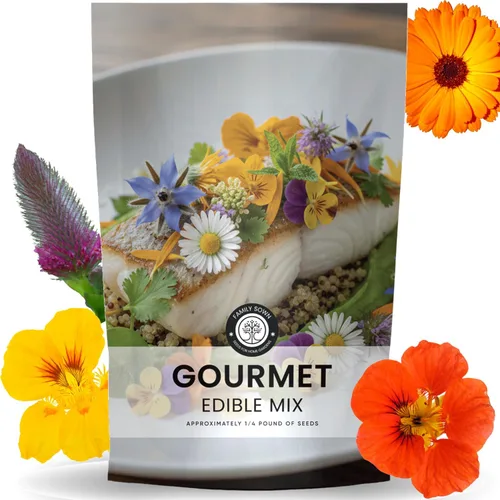 Miniatura 8 de Mezcla Gourmet Comestible – 1,000 semillas premium para plantar – Flores culinarias frescas y hierbas – Temporada 2026 – Bolsa de 5 gramos